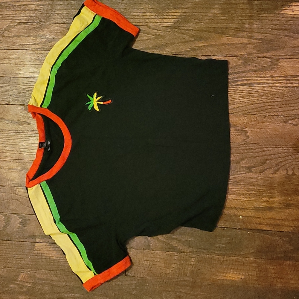 Women Crop Top..Large.. Jamaican Colors